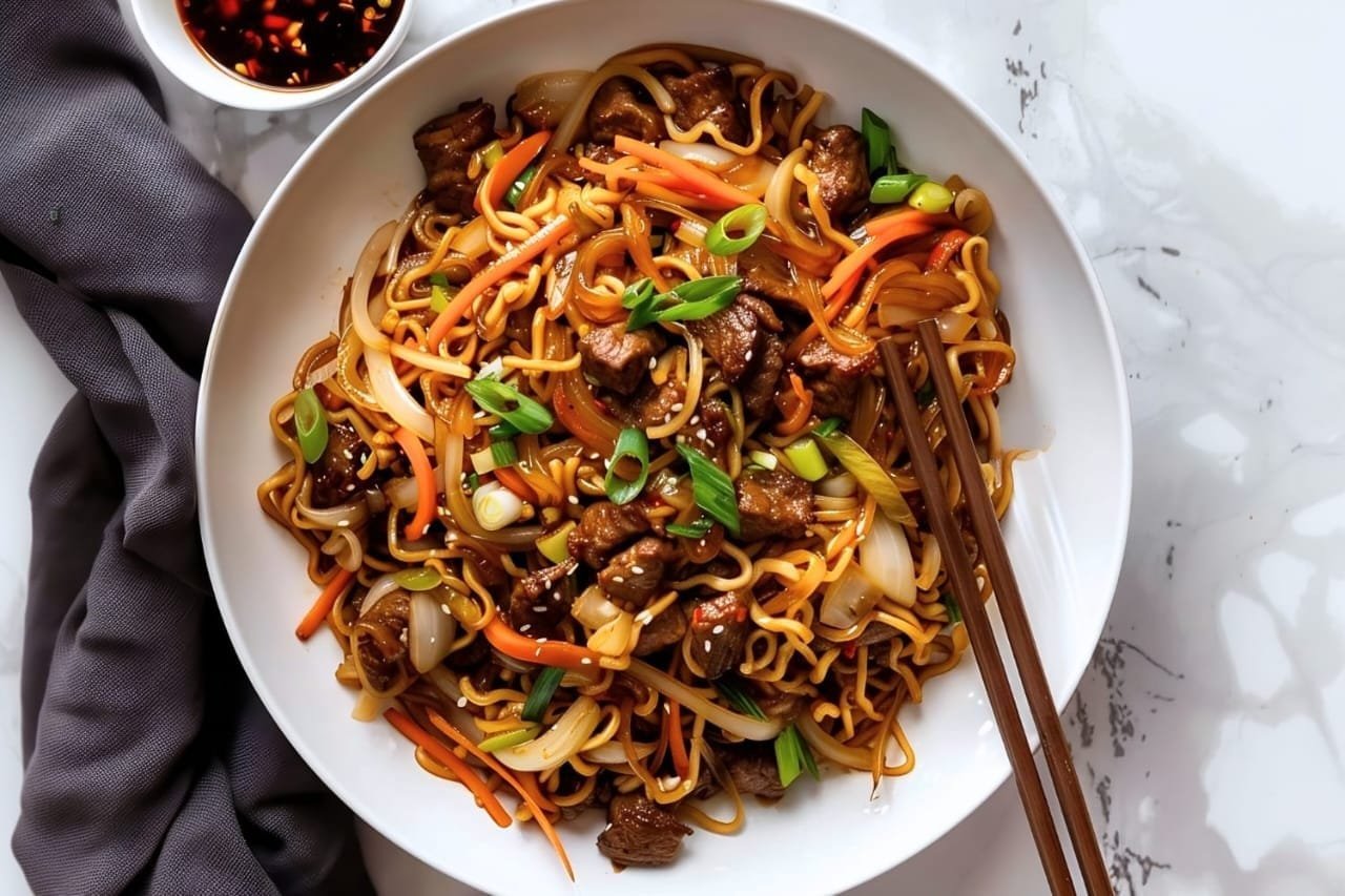Beef chow main
