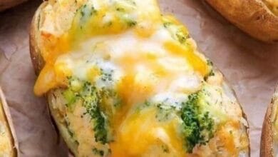 سناك البطاطا والبروكلي بالجبن