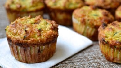 مافن البطاطا والكوسا والبارميزان