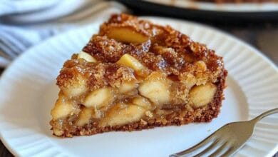 كيك التفاح السويدي بالكراميل