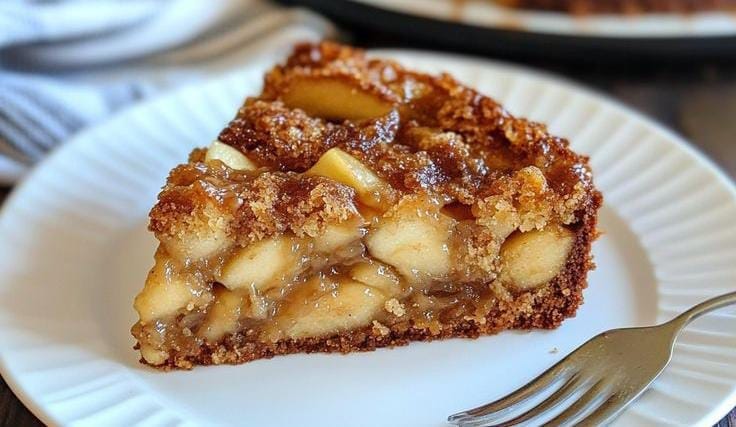 كيك التفاح السويدي بالكراميل