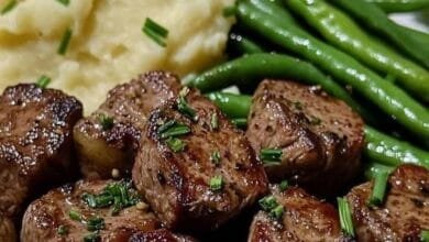 اللوبيا البادرية باللحم والبطاطا