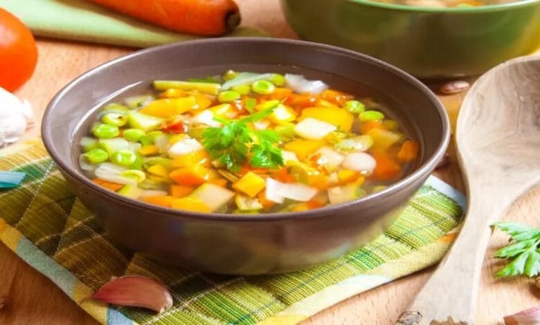 حساء البطاطا الحلوه مع الشيا والكتان