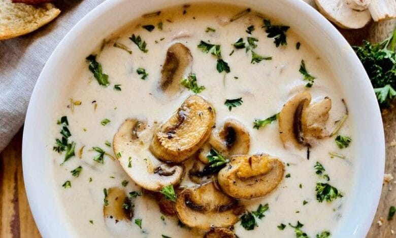 شوربة الفطر والشوفان