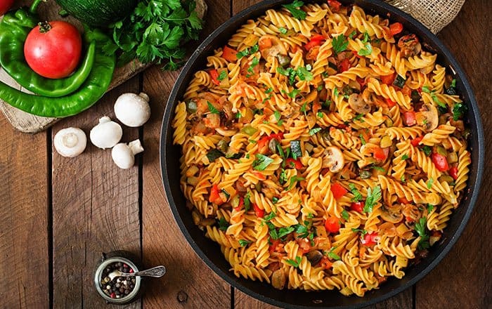 سباغيتي بالخضار