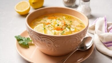 شوربة لسان العصفور والخضار