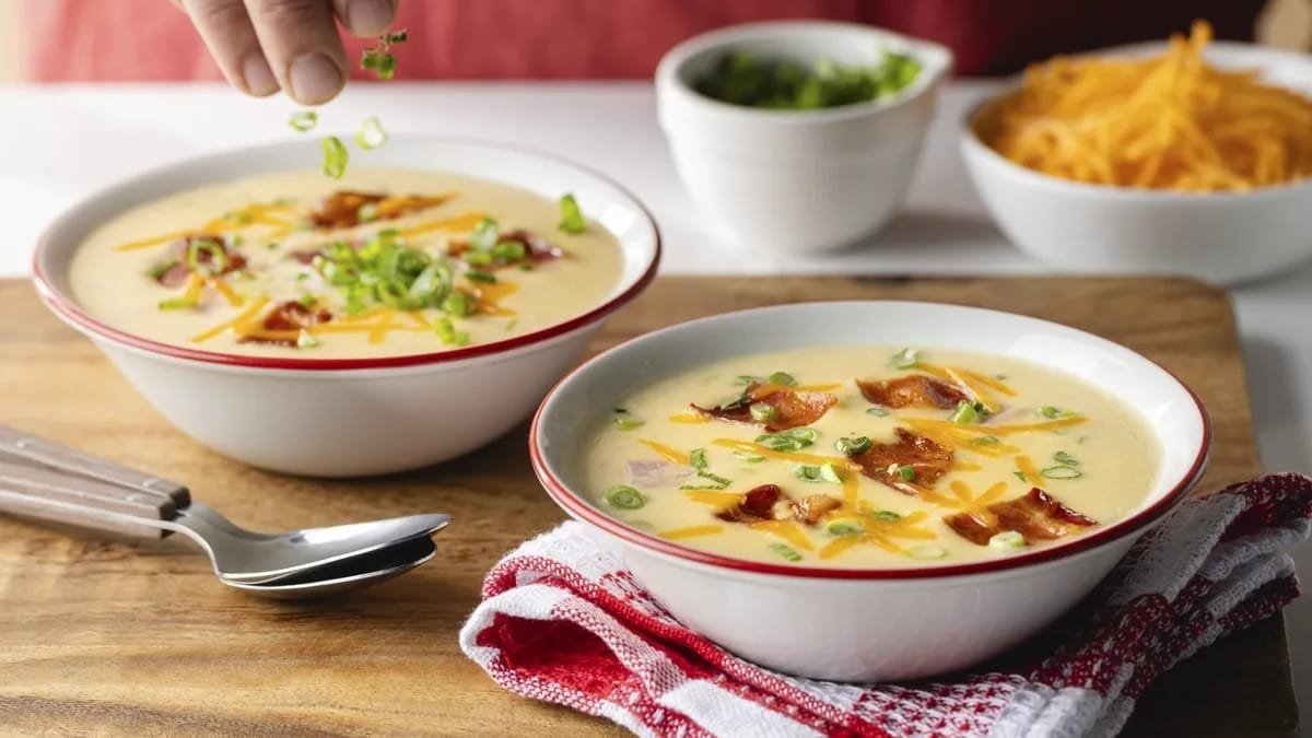 شوربة البطاطا بالأعشاب