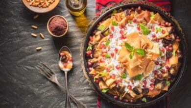 وصفة اليوم من "صحتي بصحني" ... "فتة الباذبجان المشوي"