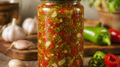 مكدوس الفليفلة بالثوم والحامض