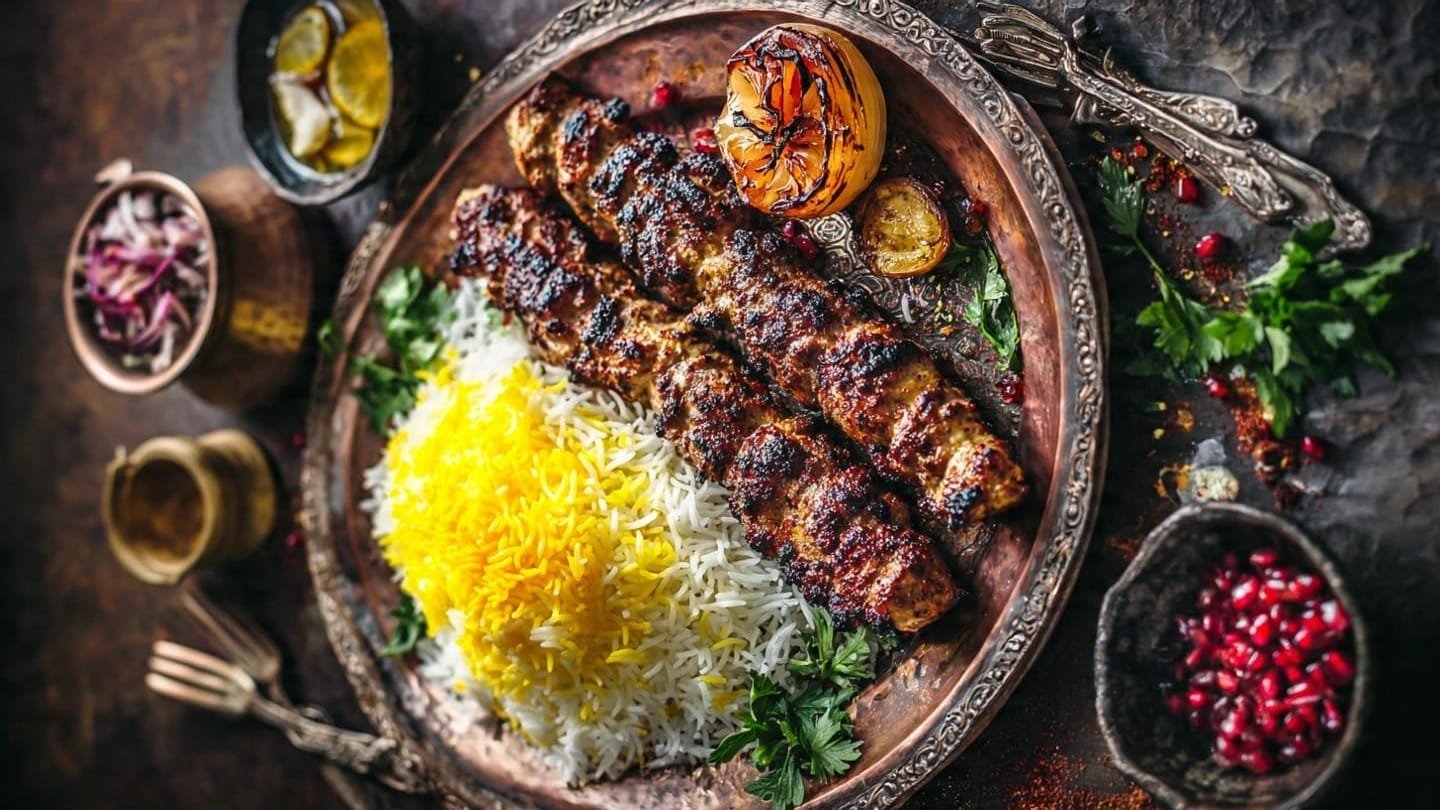 تشيلو كباي الإيرانية Chelo Kabab